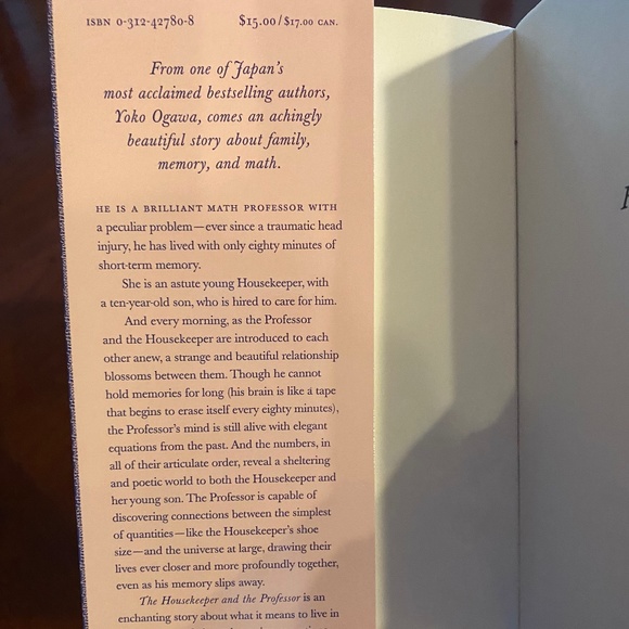 The Housekeeper and the Professor paperback book - Picture 3 of 5